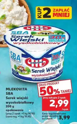 Kaufland Serek wiejski wysokobiałkowy Mlekovita SBA oferta