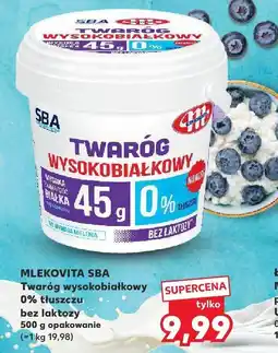 Kaufland Twarór wysokobiałkowy 0% tłuszczu bez laktozy Mlekovita SBA oferta