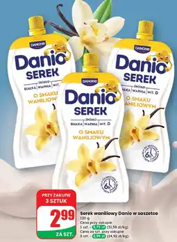Dino Serek waniliowy Danio w saszetce Danone oferta