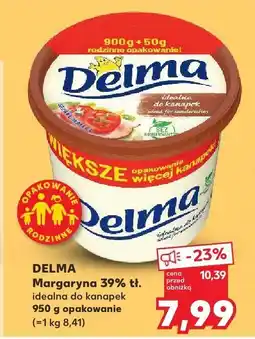 Kaufland Margaryna 39% tł. idealna do kanapek Delma oferta