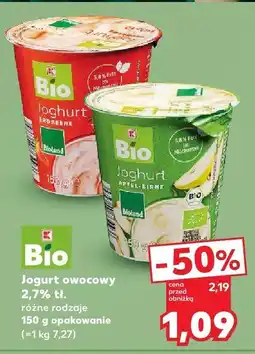 Kaufland Jogurt owocowy Bio 2,7% tł. różne rodzaje K-Classic oferta