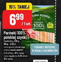 Polomarket Parówki 100% polskiej szynki Dobrodziej oferta