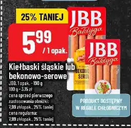 Polomarket Kiełbaski śląskie lub bekonowe serowe JBB oferta