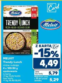 Kaufland Trendy Lunch różne rodzaje 4 x 100/80 g Melvit oferta