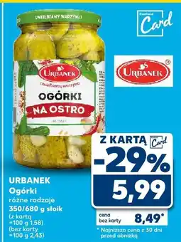 Kaufland Ogórki różne rodzaje Urbanek oferta
