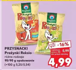 Kaufland Prażynki Reksio różne rodzaje 95/90 g Przysnacki oferta