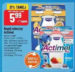 Polomarket Napój mleczny Actimel wybrane rodzaje Danone 4x100g oferta