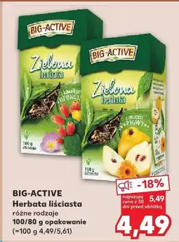 Kaufland Herbata liściasta różne rodzaje Big-Active oferta