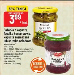 Polomarket Sałatka z kapusty, fasolki konserwowa, kapusta zasmażana lub sałatka obiadowa Uniamel oferta