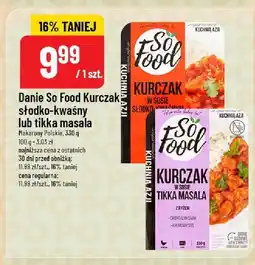 Polomarket Danie So Food Kurczak słodko-kwaśny lub tikka masala oferta
