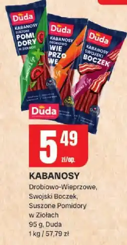 Chorten Kabanosy Drobiowo-Wieprzowe, Swojski Boczek, Suszone Pomidory w Ziołach Duda oferta