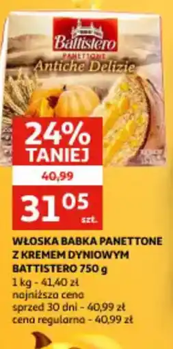 Auchan Włoska babka panettone z kremem dyniowym battistero oferta