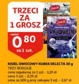 Auchan Kisiel owocowy kubek delecta oferta