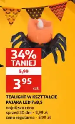 Auchan Tealight w kształcie pająka led 7x8,5 oferta