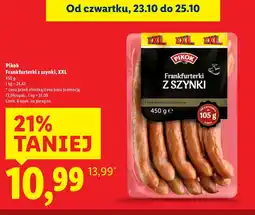 Lidl Frankfurterki z szynki XXL Pikok 450 g oferta