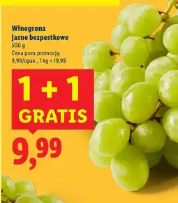 Lidl Winogrona jasne bezpestkowe Lidl oferta