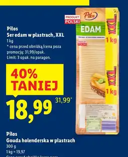 Lidl Ser Gouda holenderska w plastrach Pilos oferta