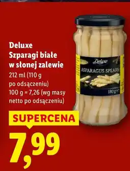 Lidl Szparagi białe w słonej zalewie Deluxe oferta