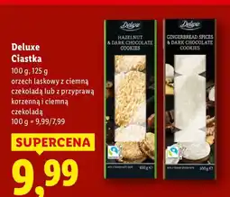 Lidl Ciastka Deluxe orzech laskowy z ciemną czekoladą lub z przyprawą korzenną i ciemną czekoladą oferta