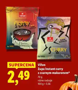 Lidl Zupa instant curry z czarnym makaronem Vifon oferta