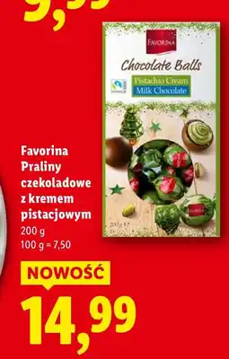 Lidl Praliny czekoladowe z kremem pistacjowym Favorina oferta
