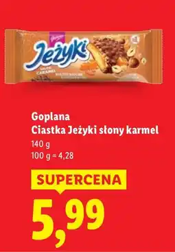 Lidl Ciastka Jeżyki słony karmel Goplana oferta