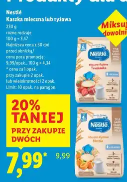 Lidl Kaszka mleczna lub ryżowa Nestlé oferta