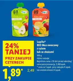Lidl Mus owocowy BIO Lupilu z ryżem lub ze zbożami oferta