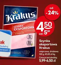 Żabka Szynka eksportowa Krakus wieprzowa, drobiowa oferta