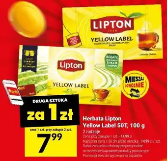 Twój Market Herbata Lipton Yellow Label 50T oferta