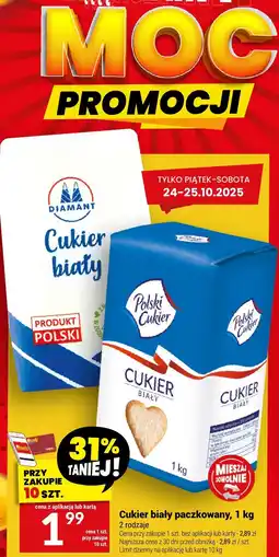 Twój Market Cukier biały paczkowany Diamant Polski Cukier, 1 kg, 2 rodzaje oferta