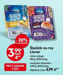 Żabka Śledź na raz Lisner różne rodzaje oferta