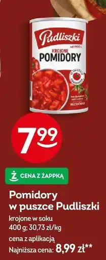 Żabka Pomidory w puszce Pudliszki krojone w soku oferta