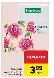 Carrefour Serwetki 40 x cm białe Finess oferta