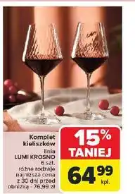 Carrefour Kieliszki do wina lumi Krosno S.a oferta