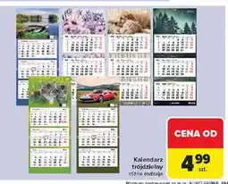 Carrefour Kalendarz ścienny trójdzielny oferta