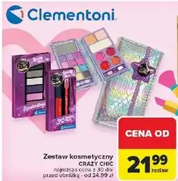 Carrefour Zestaw crazy chic błyszczyk i konturówka party queen Clementoni oferta