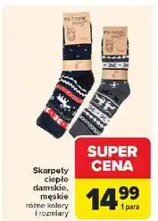 Carrefour Skarpety męskie ciepłe oferta