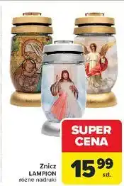 Carrefour Znicz szklany lampion oferta