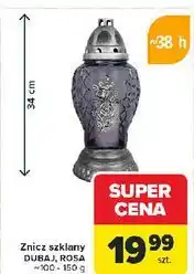Carrefour Znicz szklany dubaj róża oferta