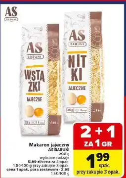 Carrefour Makaron wstążki As-Babuni oferta