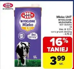 Carrefour Mleko bez laktozy 1.5% Mlekovita Wydojone oferta