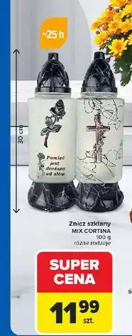 Carrefour Znicz szklany 25 h Cortina oferta