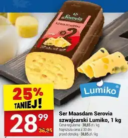 Twój Market Ser Maasdam Serovia szwajcarski Lumiko, 1 kg oferta