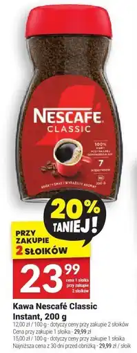 Twój Market Kawa Nescafé Classic Instant, 200 g oferta