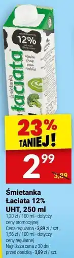 Twój Market Śmietanka Łaciata 12% UHT, 250 ml oferta