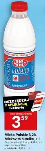 Twój Market Mleko Polskie 3,2% Mlekovita butelka, 1 l oferta