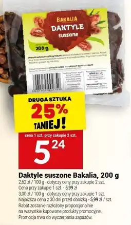 Twój Market Daktyle suszone Bakalia, 200 g oferta