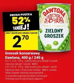 Twój Market Groszek konserwowy Dawtona, 400 g / 220 g oferta