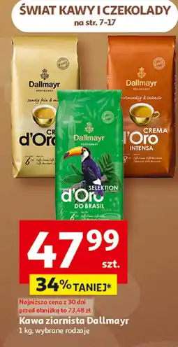 Auchan Kawa ziarnista Dallmayr 1 kg, wybrane rodzaje oferta